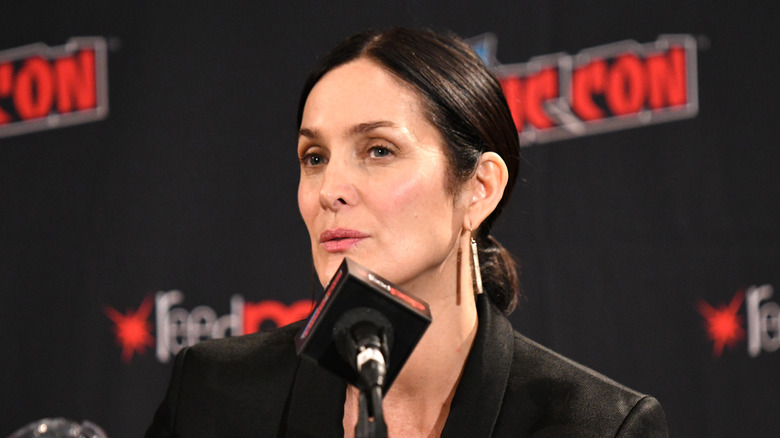 Carrie-Anne Moss talking