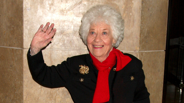 Charlotte Rae waves hello