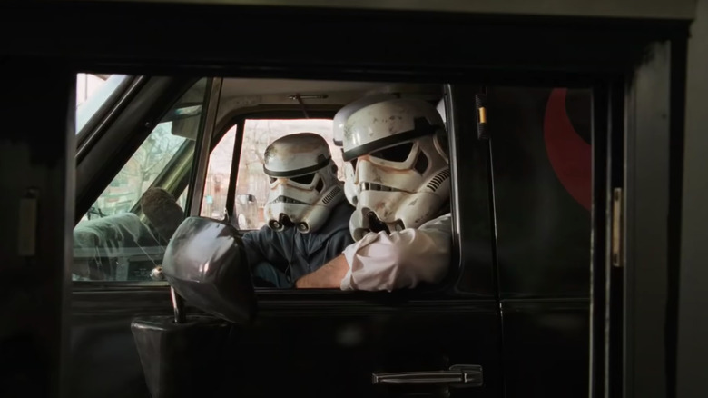 Stormtroopers in a car