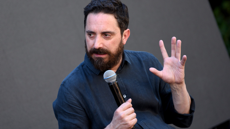 Pablo Larraín speaking on microphone