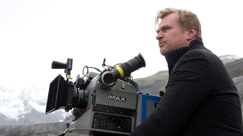 Christopher Nolan on the set of "Interstellar"