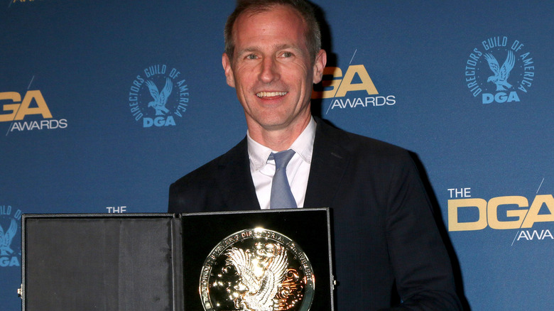 Spike Jonze holding award