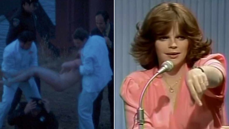 Debralee Scott's body in Dirty Harry, and on right, on a game show