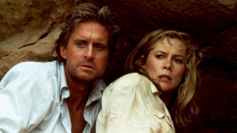 Michael Douglas with Kathleen Turner