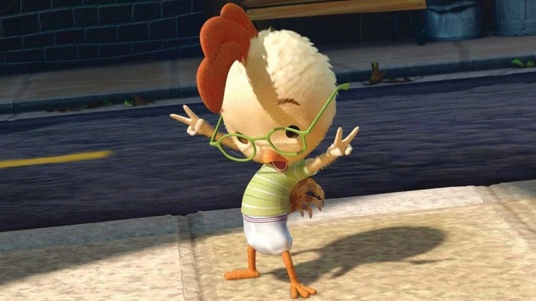 Chicken Little peace sign