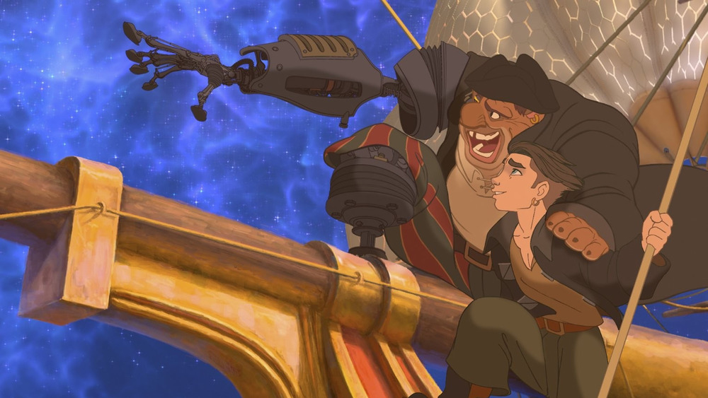 John Silver and Jim Hawkins in Treasure Planet