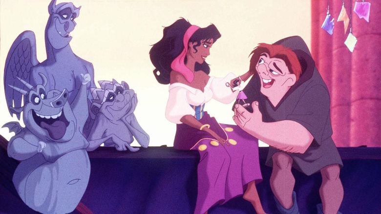 The Gargoyles, Quasimodo, and Esmeralda of The Hunchback of Notre Dame