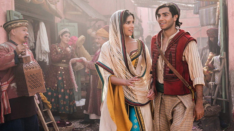 Aladdin and Jasmine in marketplace