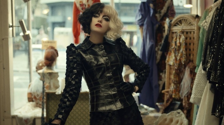 Cruella in thrift store in "Cruella" (2021)