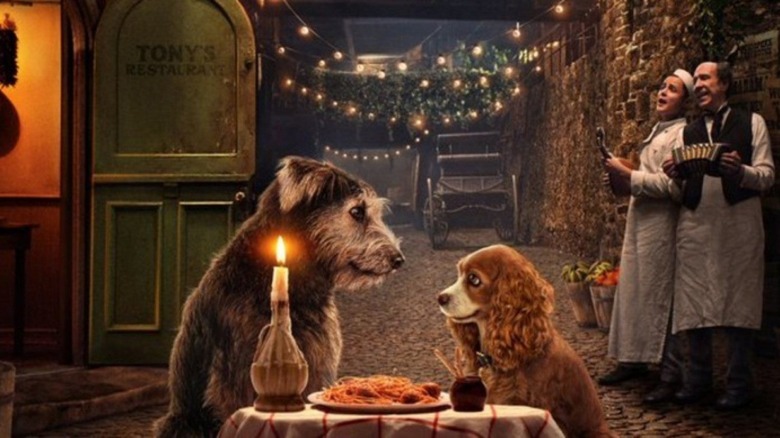 Live-action Lady and Tramp dinner