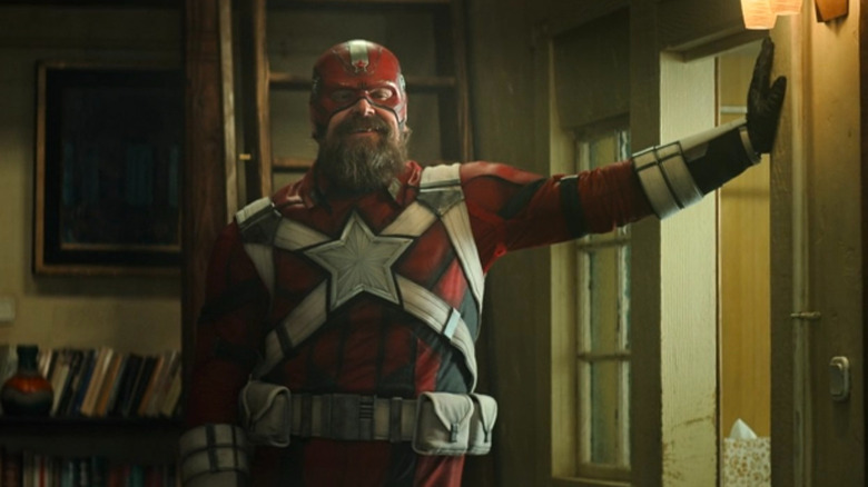 David Harbour as Red Guardian in costume 