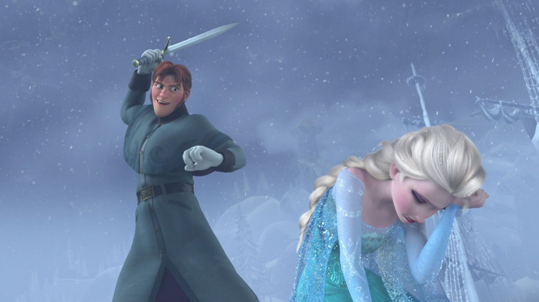 Hans striking Elsa