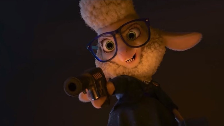 Bellwether holding gun