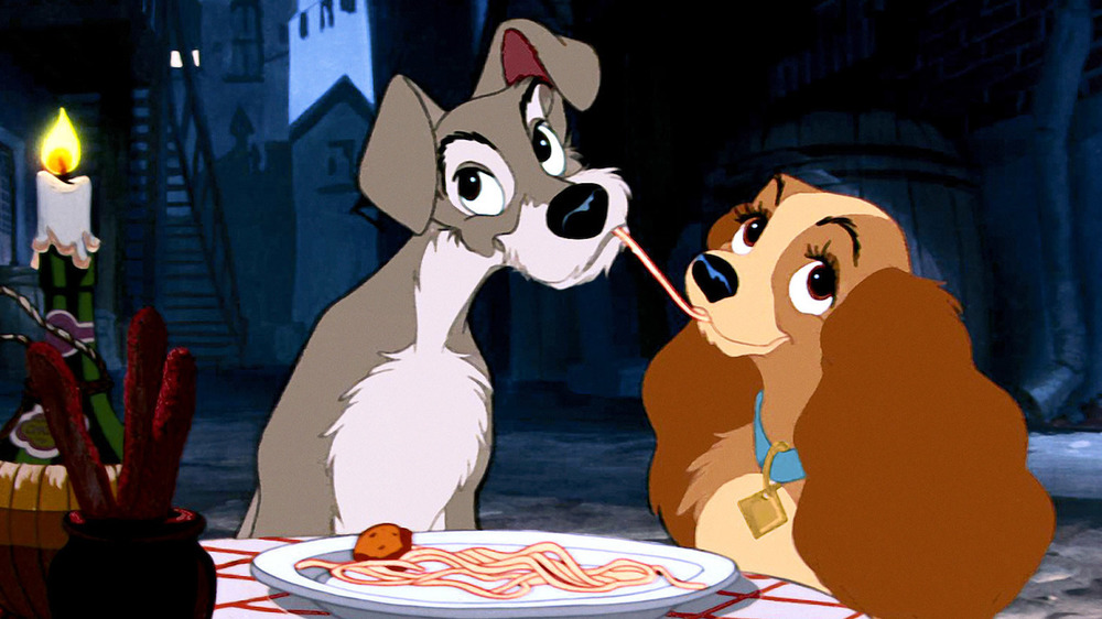 Lady and the Tramp share spaghetti 