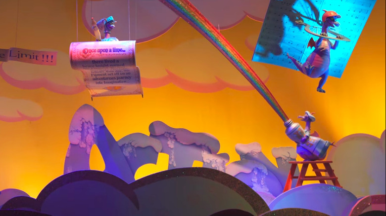 Figment being creative in Journey into the Imagination