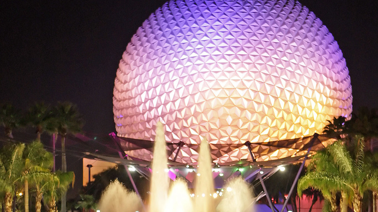 The exterior of Spaceship Earth in Epcot