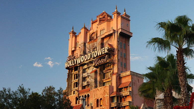 The exterior of The Twilight Zone Tower of Terror at Hollywood Studios