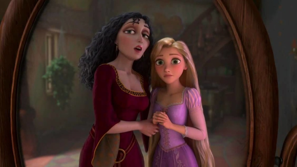 Mother Gothel singing to Rapunzel