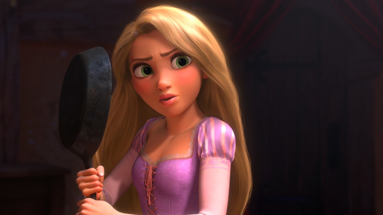 Rapunzel with frying pan