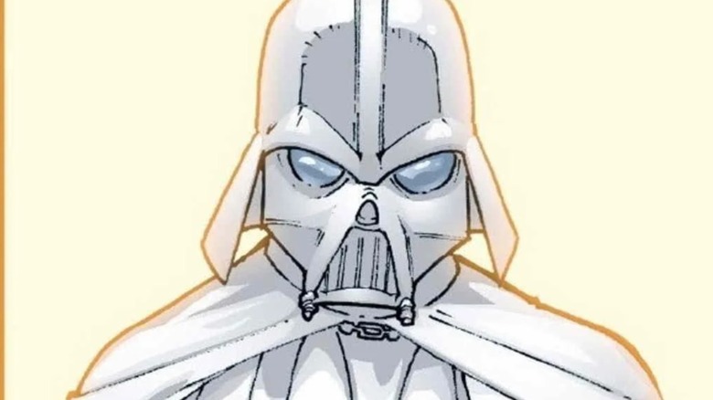 Darth Vader wearing white armor