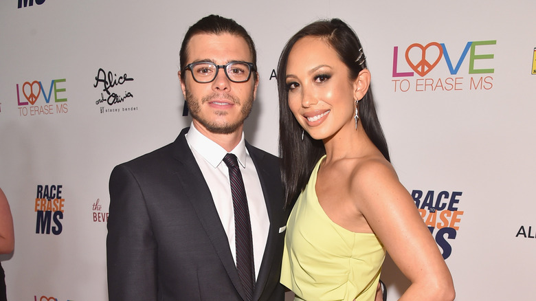 Matthew Lawrence and Cheryl Burke posing