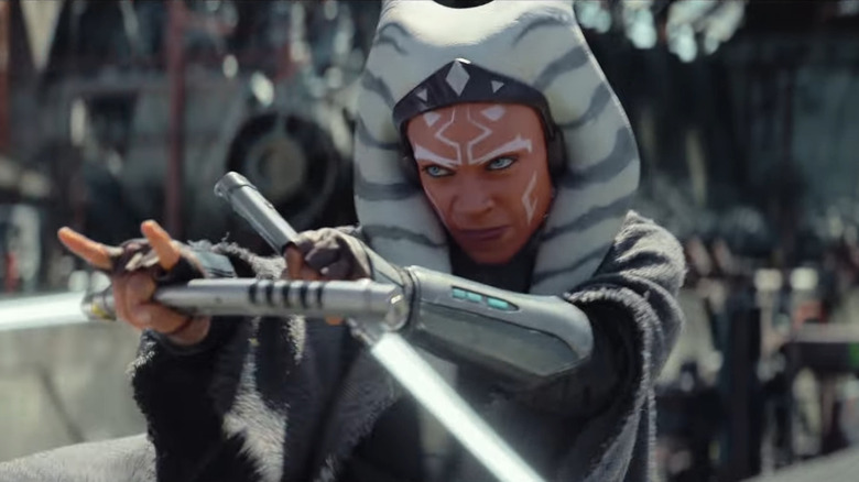 Ahsoka fighting using the force