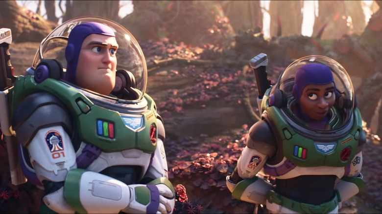 Buzz and Izzy in Space Ranger outfits