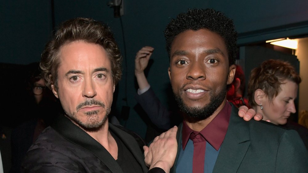 Robert Downey Jr. and Chadwick Boseman