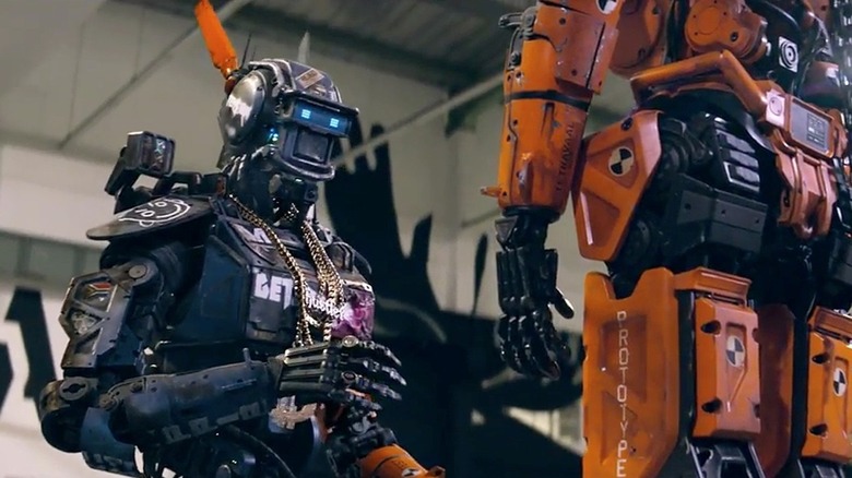 Chappie looks at another robot