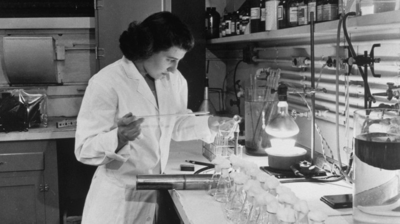 A woman doing science