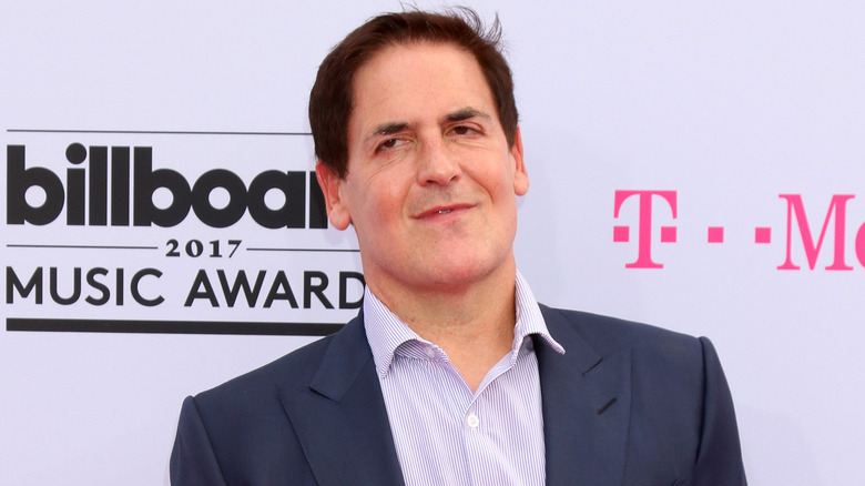 Mark Cuban half-smiling