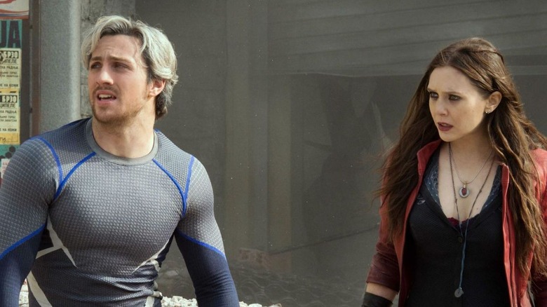 Pietro and Wanda Maximoff battle