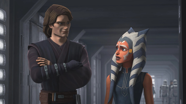 Anakin looks at Ahsoka