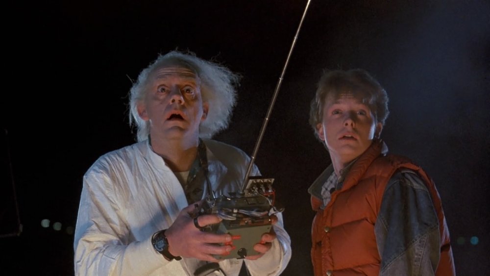 Christopher Lloyd and Michael J. Fox in Back to the Future