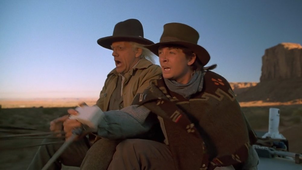 Christopher Lloyd and Michael J. Fox in Back to the Future Part 3