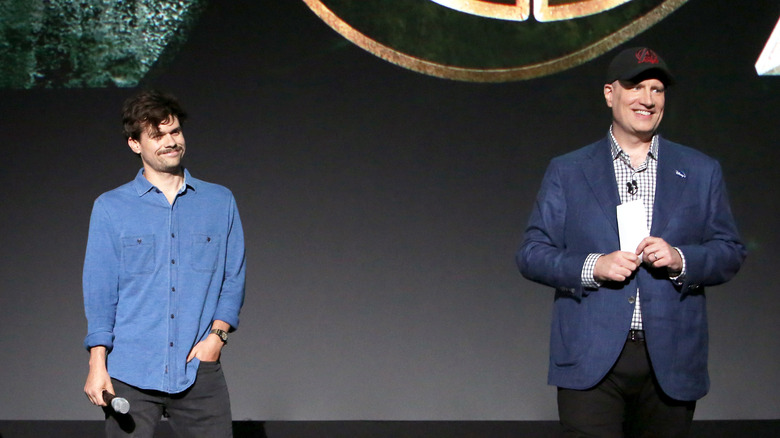 Michael Waldron and Kevin Feige at a Loki event