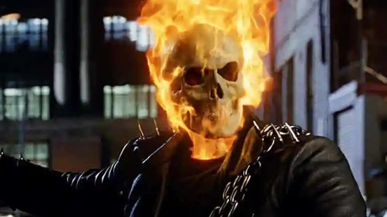 Ghost Rider on motorcycle