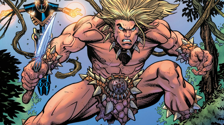 Ka-Zar holding a knife