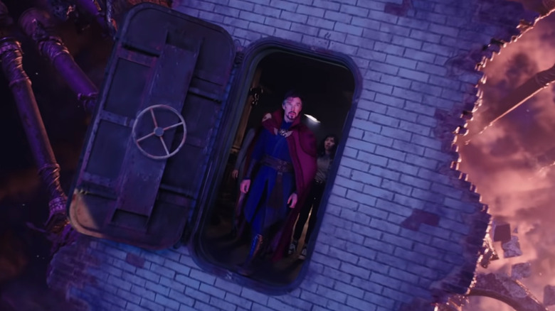 Doctor Strange looks through a door