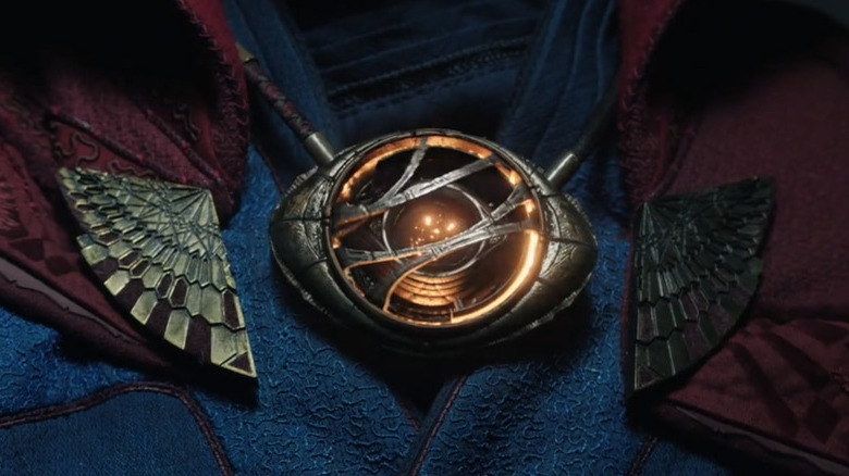 Strange wears the Eye of Agamotto