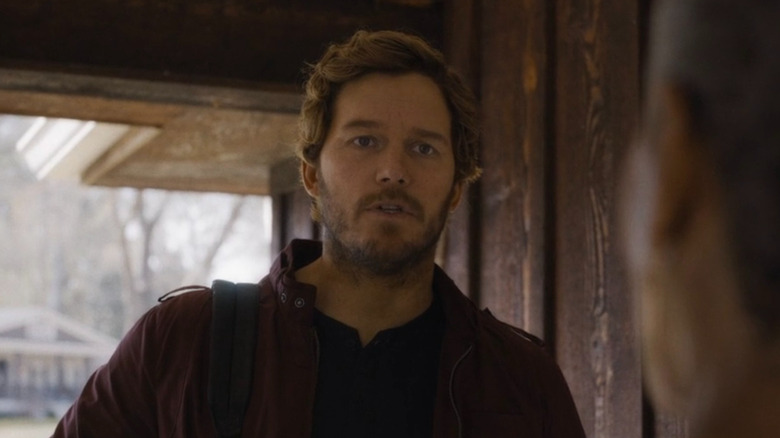 Peter Quill in a doorway