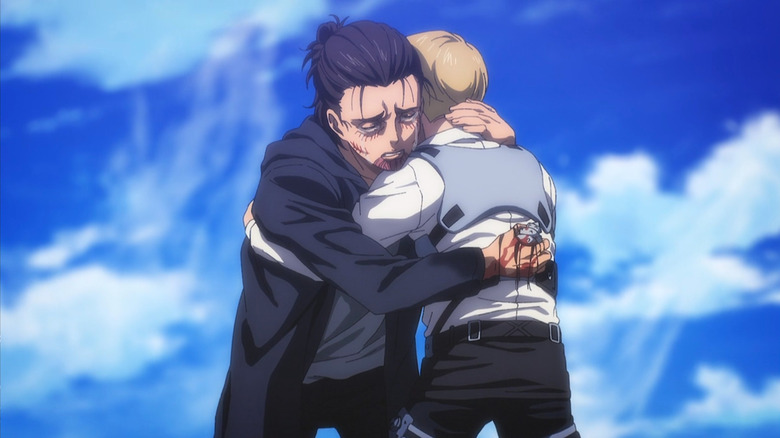 Eren embracing Armin