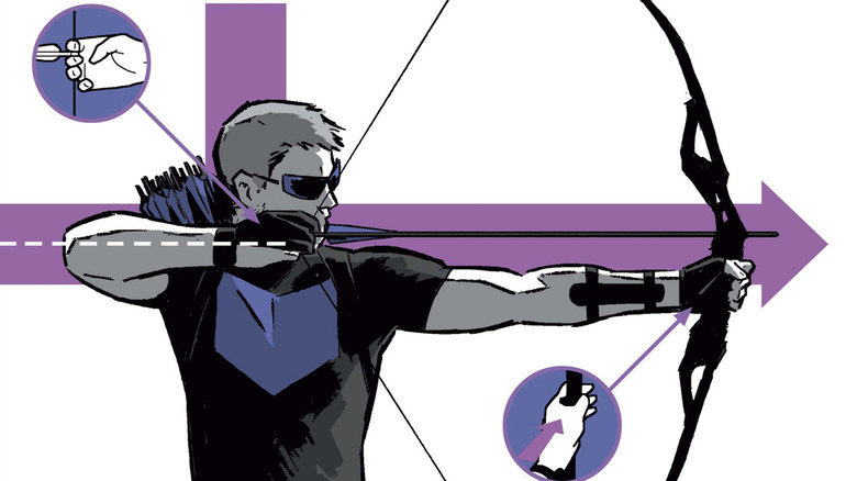 Hawkeye on the cover of "Hawkeye #2"