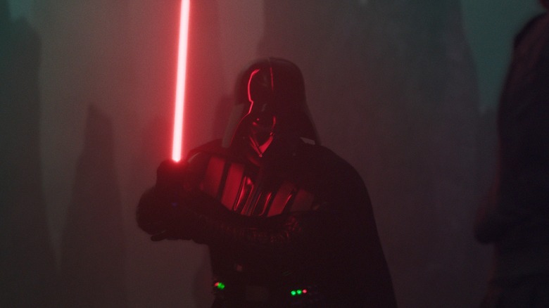 Darth Vader with lightsaber in Obi-Wan Kenobi