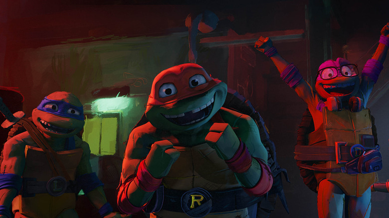 Teenage Mutant Ninja Turtles celebrating