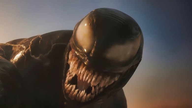 Venom with eyes wide