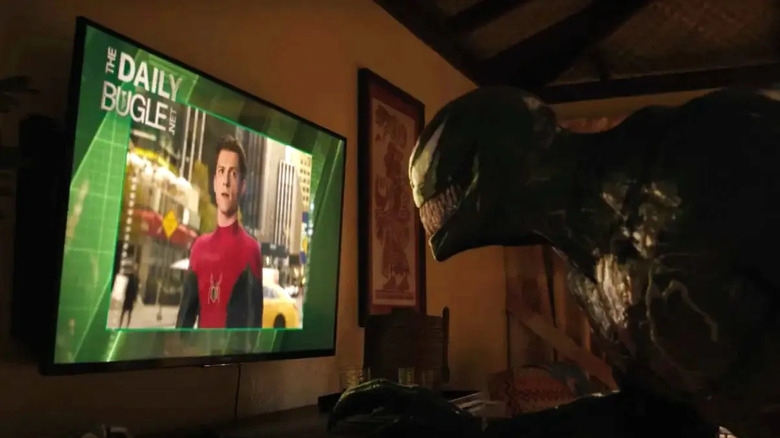 Venom seeing Spider-Man on TV