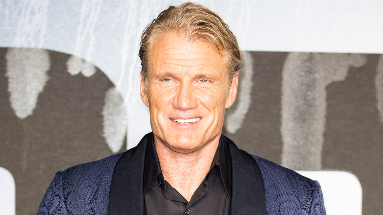 Dolph Lundgren smiling