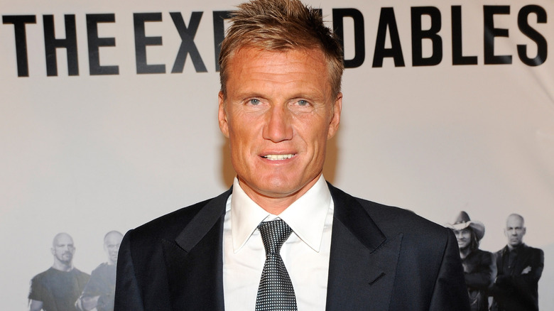 Dolph Lundgren at an "Expendables" premiere