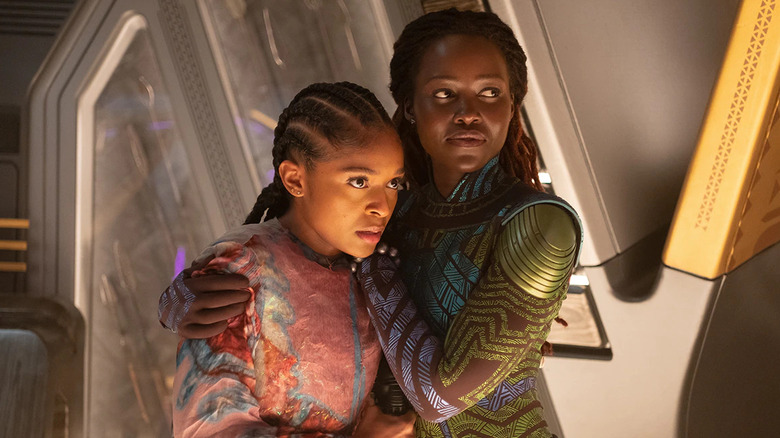 Dominque Thorne and Lupita Nyong'o in Black Panther Wakanda Forever